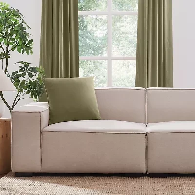 Brooklyn Loom Matte Cotton Velvet Rectangular Throw Pillow