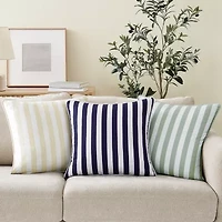 Brooklyn Loom Levi Stripe Square Throw Pillow