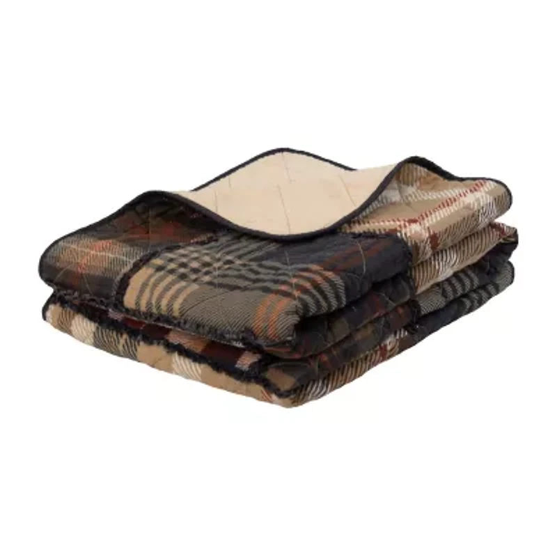 Donna Sharp Lj Plaid Washable Hypoallergenic Midweight Throw