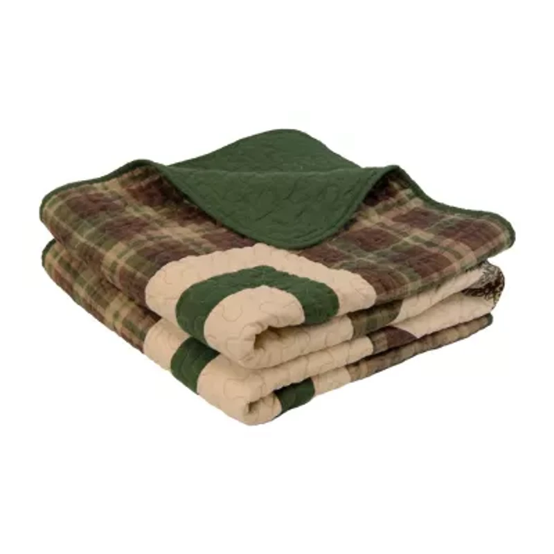 Donna Sharp Pine Star Washable Hypoallergenic Midweight Throw