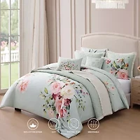 Bebejan Rose On Misty 8-pc. Reversible Comforter Set