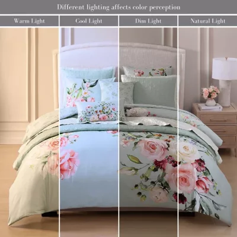 Bebejan Rose On Misty 8-pc. Reversible Comforter Set