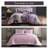 Bebejan Plum Petal 8-pc. Reversible Comforter Set