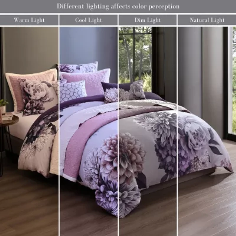 Bebejan Plum Petal 8-pc. Reversible Comforter Set