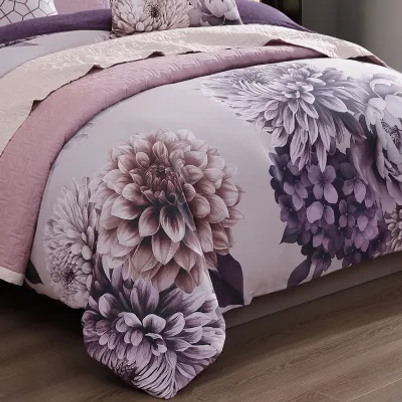 Bebejan Plum Petal 8-pc. Reversible Comforter Set
