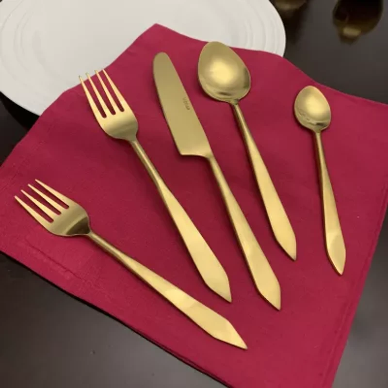 Vibhsa Golden Brushed 20-pc. Flatware Set