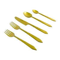 Vibhsa Golden Brushed 20-pc. Flatware Set