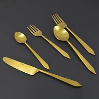 Vibhsa Golden Brushed 20-pc. Flatware Set