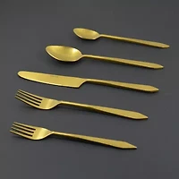 Vibhsa Golden Brushed 20-pc. Flatware Set