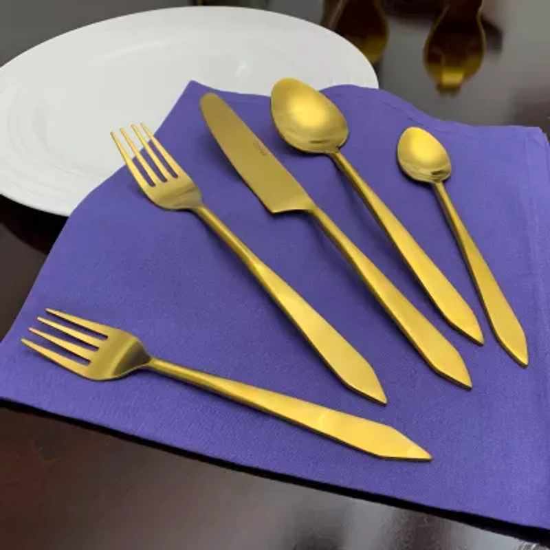 Vibhsa Golden Brushed 20-pc. Flatware Set