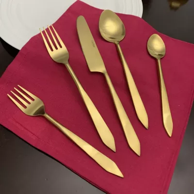 Vibhsa Golden Brushed 20-pc. Flatware Set