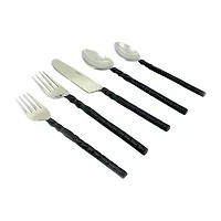 Vibhsa Black 20-pc. Flatware Set