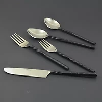 Vibhsa Black 20-pc. Flatware Set