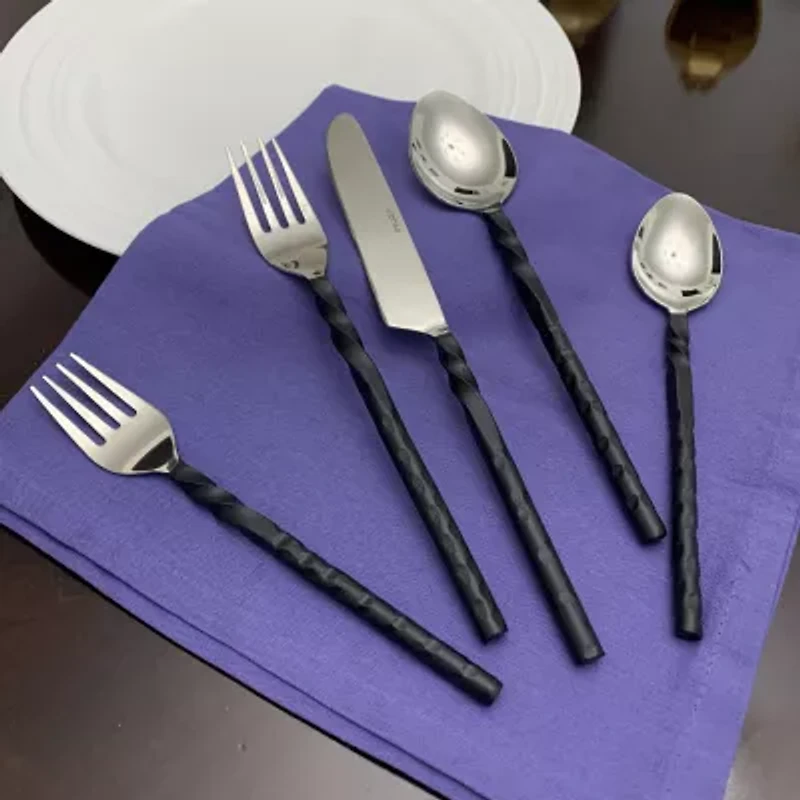 Vibhsa Black 20-pc. Flatware Set