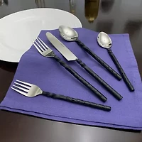 Vibhsa Black 20-pc. Flatware Set