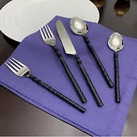 Vibhsa Black 20-pc. Flatware Set