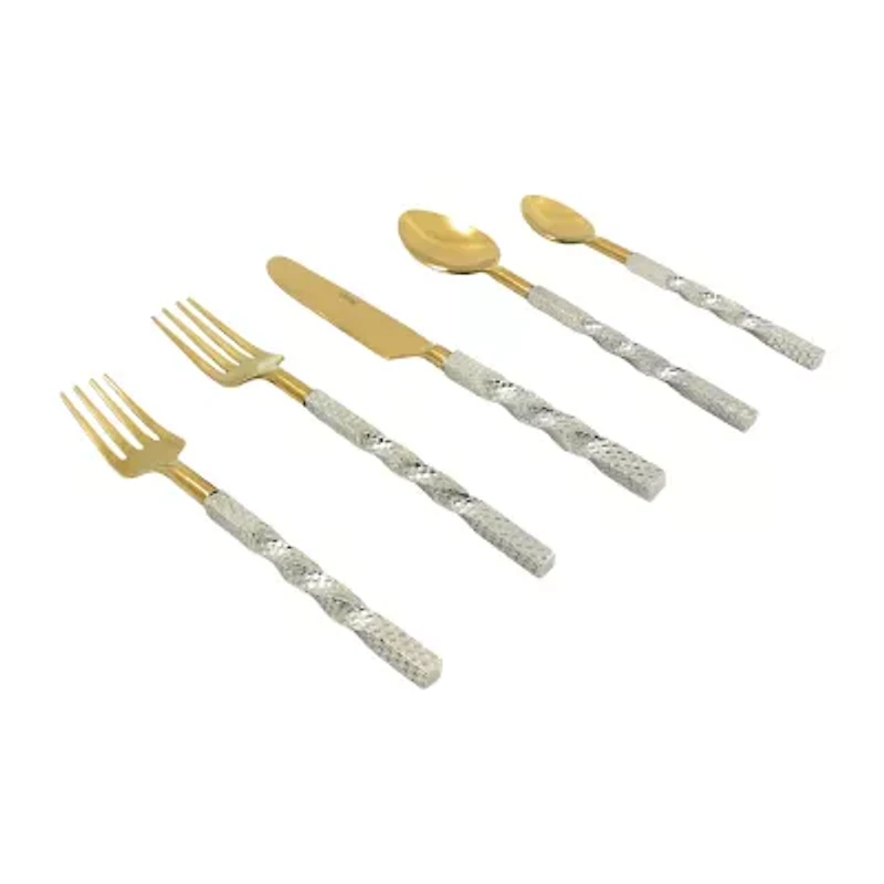Vibhsa Silver Oranated 20-pc. Flatware Set