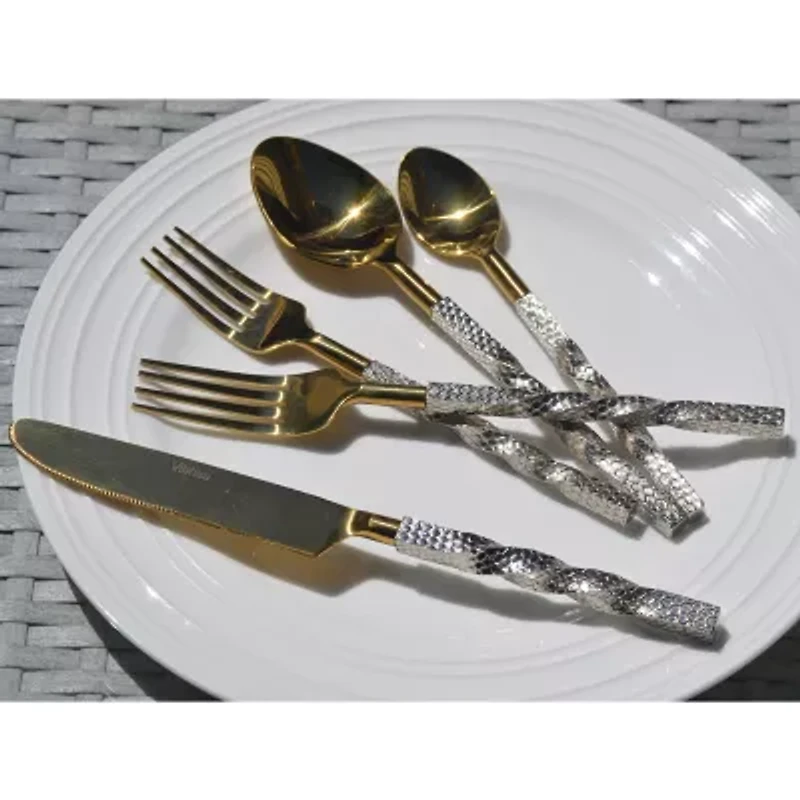 Vibhsa Silver Oranated 20-pc. Flatware Set