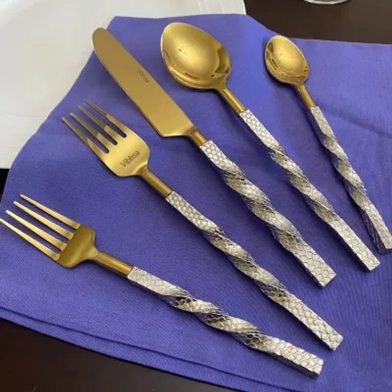 Vibhsa Silver Oranated 20-pc. Flatware Set