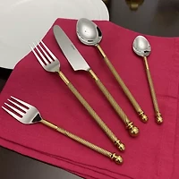 Vibhsa Golden Swirl 20-pc. Flatware Set