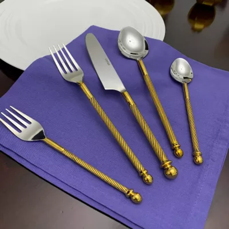 Vibhsa Golden Swirl 20-pc. Flatware Set