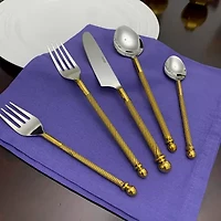 Vibhsa Golden Swirl 20-pc. Flatware Set