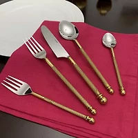 Vibhsa Golden Swirl 20-pc. Flatware Set