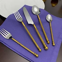 Vibhsa Golden Swirl 20-pc. Flatware Set