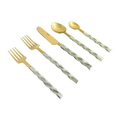 Vibhsa Silver Oranated 20-pc. Flatware Set