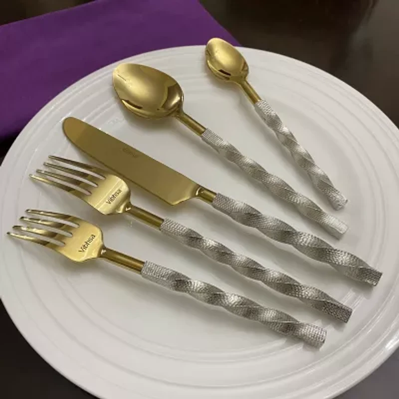Vibhsa Silver Oranated 20-pc. Flatware Set