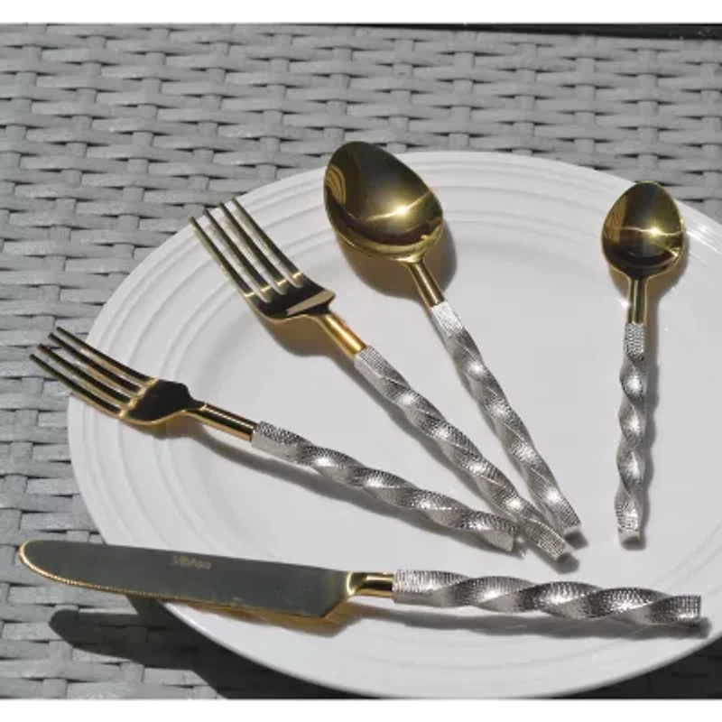Vibhsa Silver Oranated 20-pc. Flatware Set
