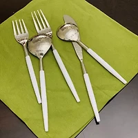 Vibhsa White Hammared 20-pc. Flatware Set