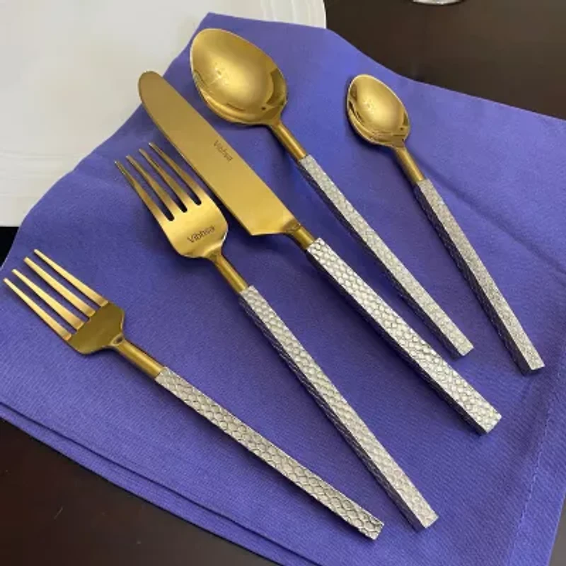 Vibhsa Silver Oranated 20-pc. Flatware Set
