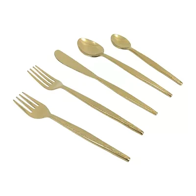 Vibhsa Golden Hammared 20-pc. Flatware Set
