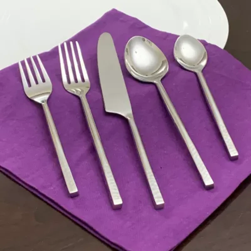 Vibhsa Silver Hammered 20-pc. Flatware Set