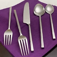 Vibhsa Silver Hammered 20-pc. Flatware Set