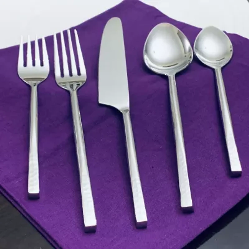 Vibhsa Silver Hammered 20-pc. Flatware Set