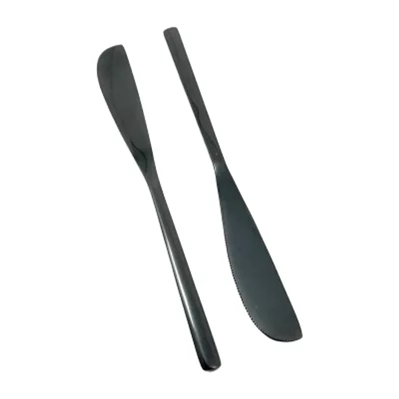 Vibhsa Shiny Black 20-pc. Flatware Set