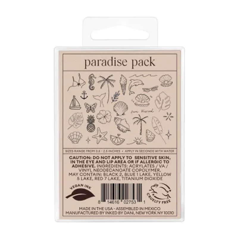 Inked by Dani Paradise Temporary Tattoos