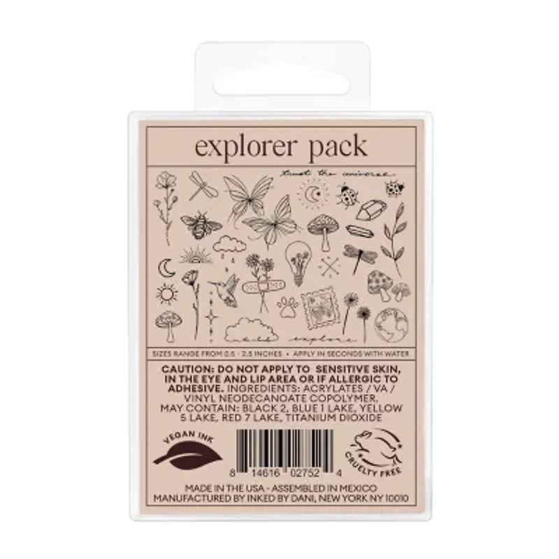 Inked by Dani Explorer Temporary Tattoos
