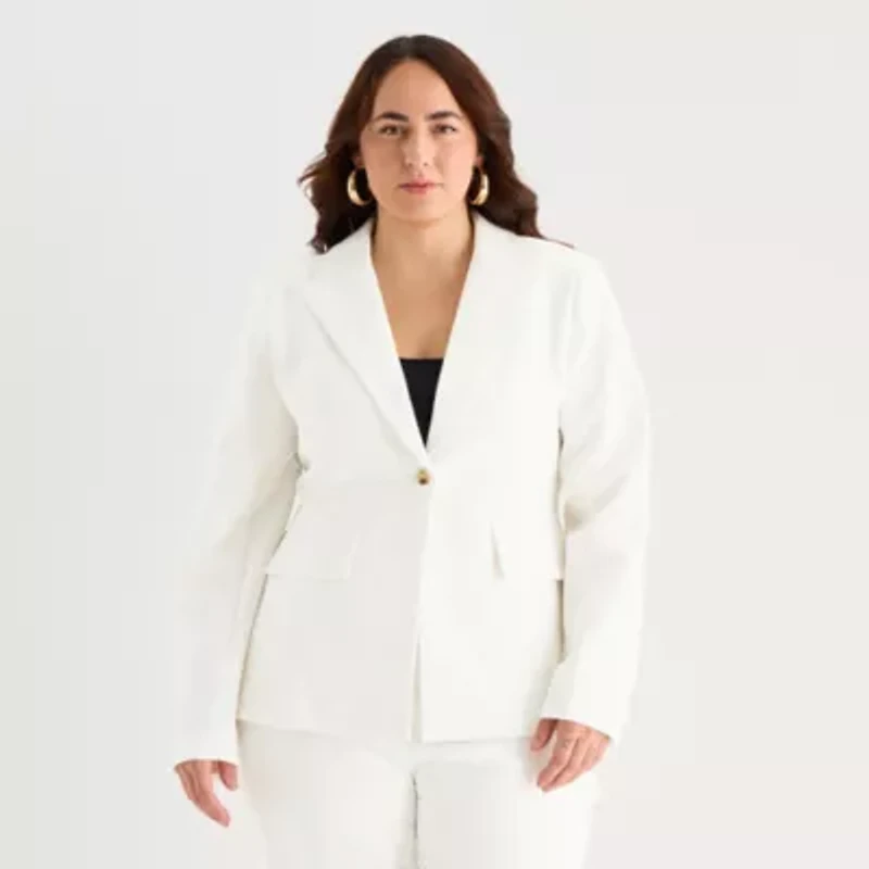 Bold Elements Womens Plus Regular Fit Suit Jacket