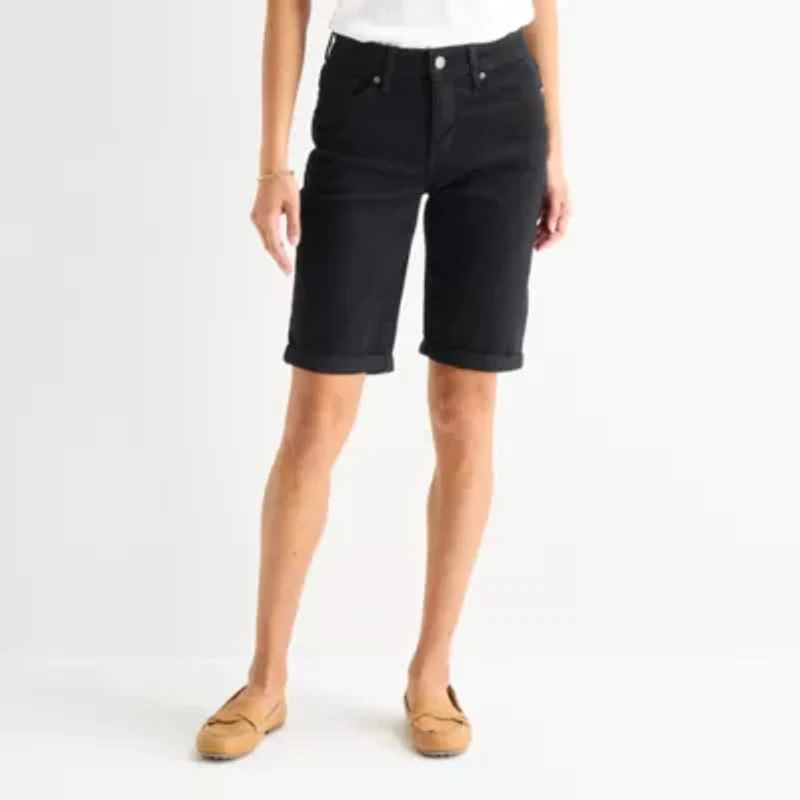 St. John's Bay Womens 11" Tall Bermuda Short