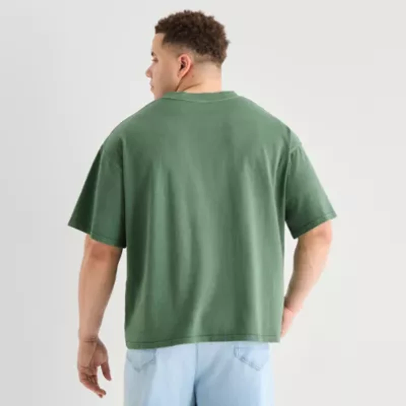 Arizona Mens Crew Neck Short Sleeve Boxy Fit Big and Tall Graphic T-Shirt