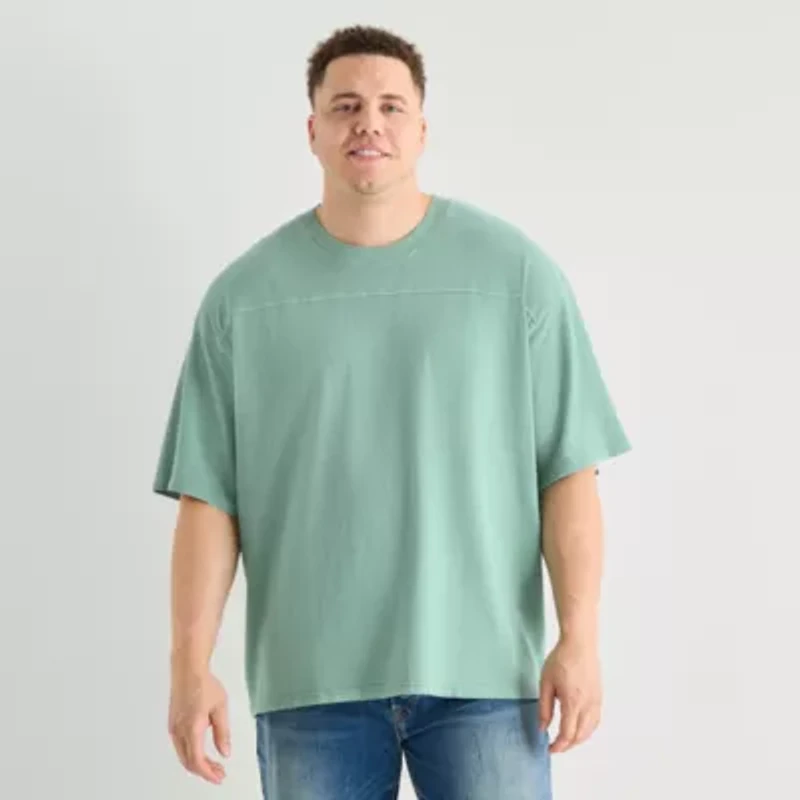 Arizona Mens Crew Neck Short Sleeve Big and Tall T-Shirt
