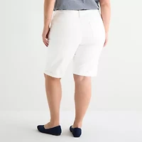 St. John's Bay Womens 11" Plus Bermuda Short