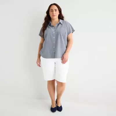 St. John's Bay Womens 11" Plus Bermuda Short