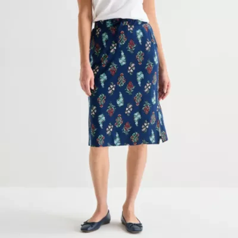 St. John's Bay Womens Midi A-Line Skirt
