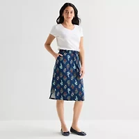St. John's Bay Womens Midi A-Line Skirt