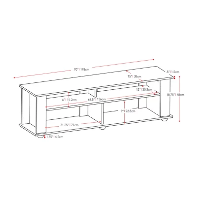 Corliving Bakersfield Living Room Accents TV Stand