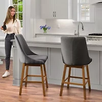 Corliving Boston Dining Collection 2-pc. Upholstered Bar Stool